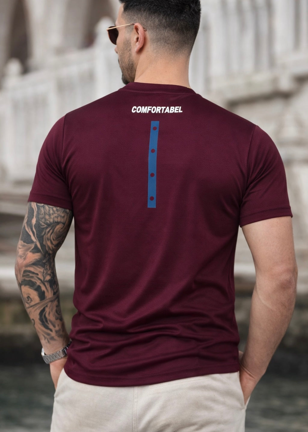 THE STRETCH-PRO TEE-MAROON