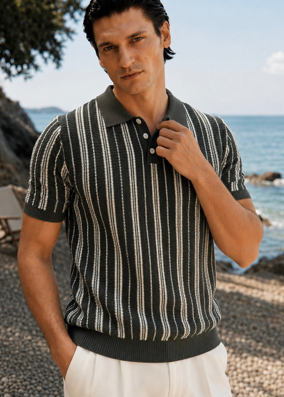 THE AVERIQ-MODE POLO-OLIVE