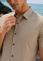 THE LINEAR-VOGUE SHIRT-TAN