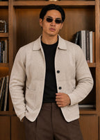 LUXE-WHOOL SHACKET-OFF-WHITE