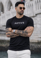 THE ACTIVE BLACK-TEE