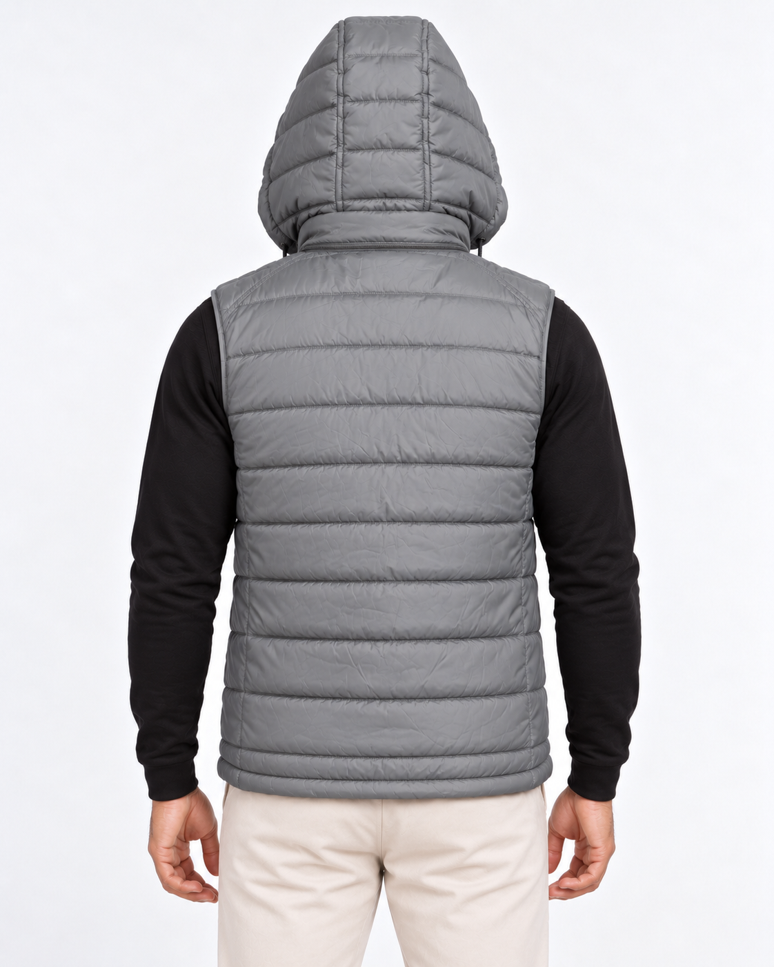 Elovery Men’s Grey Sleeveless Puffer Vest