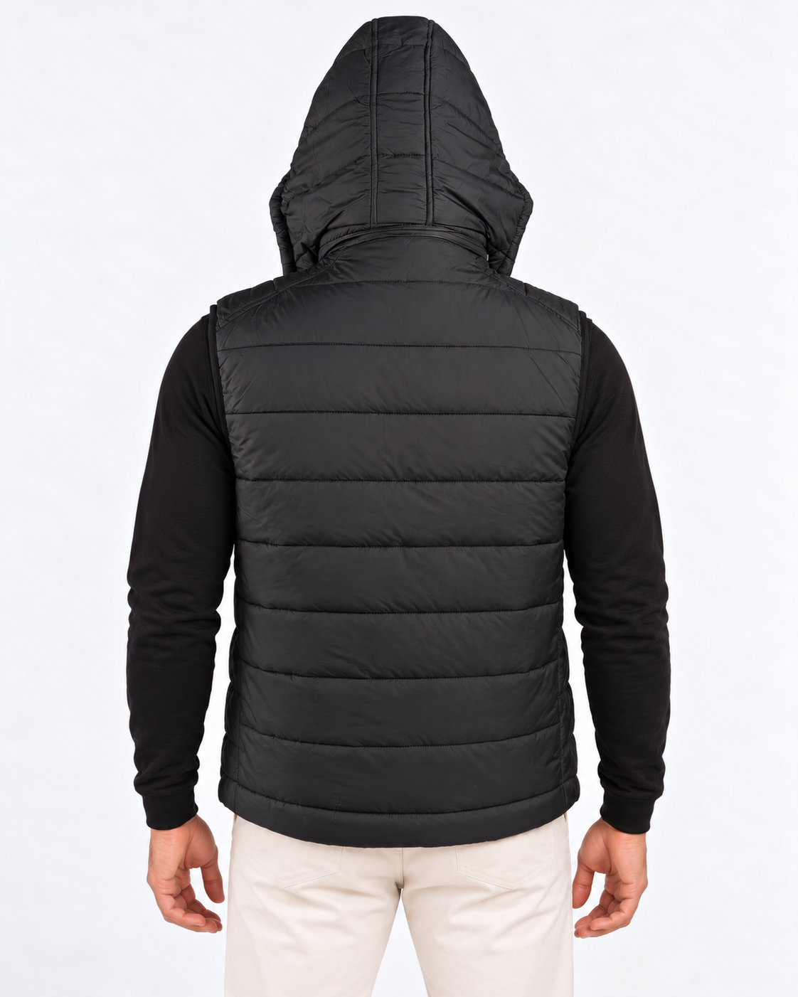 Elovery Men’s Black Puffer Vest – Lightweight Insulated Sleeveless Jacket