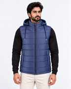 Elovery Men’s Navy Blue Puffer Vest – Lightweight Insulated Sleeveless Jacket