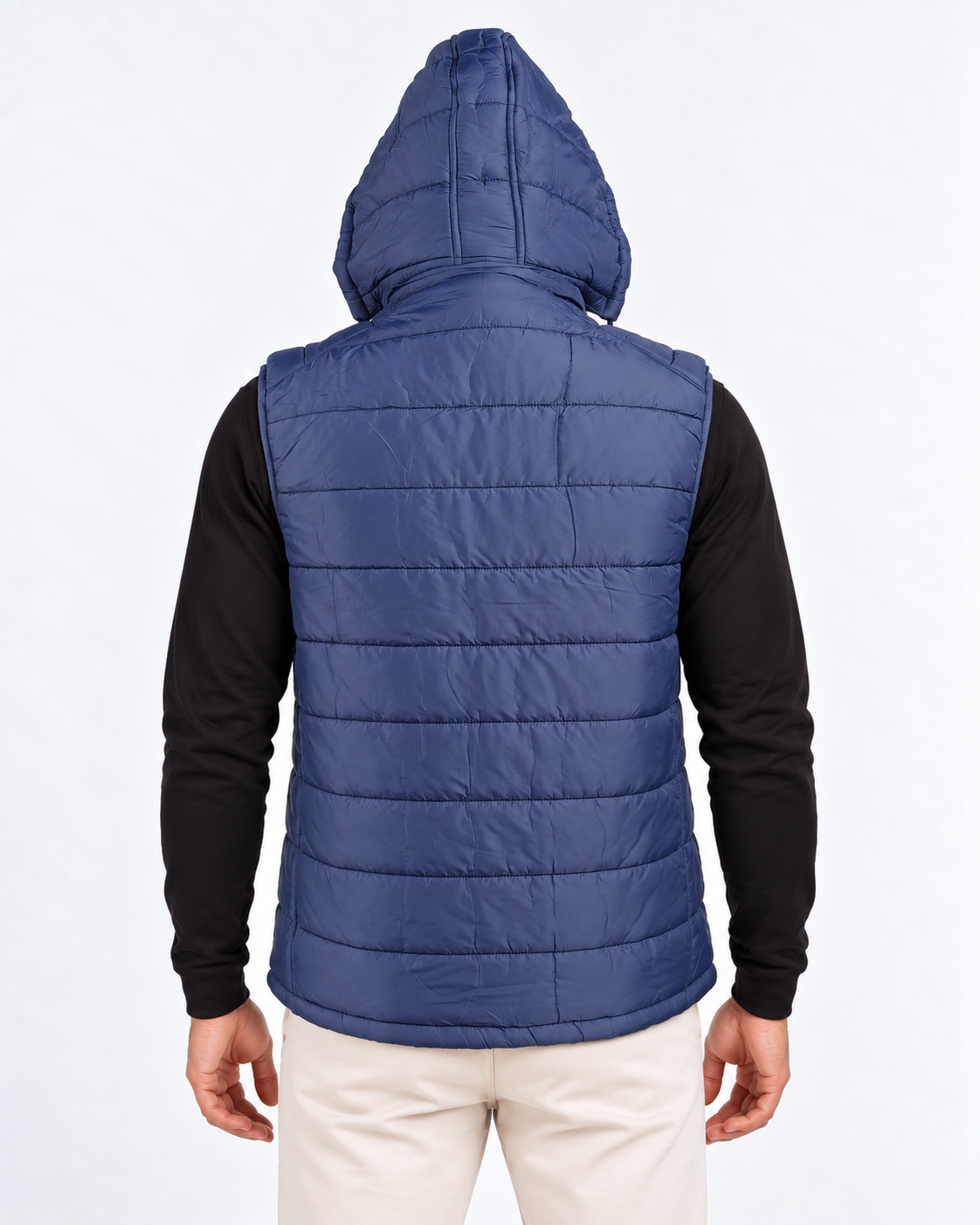 Elovery Men’s Navy Blue Puffer Vest – Lightweight Insulated Sleeveless Jacket