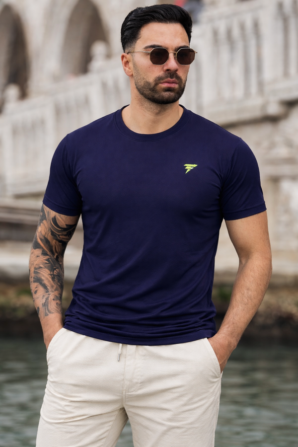 THE STRETCH-PRO TEE-NAVY BLUE