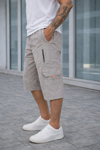 TACTICAL-COTTON CARGO-SHORTS-GRAY