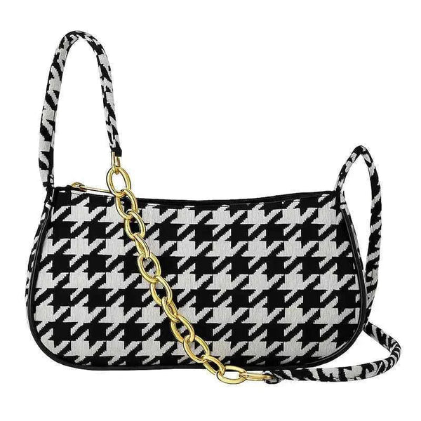 Chic Houndstooth Shoulder Bag for Women in Pakistan