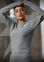 Women's Grey Trendy Tracksuit