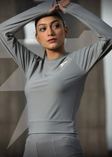 Women's Grey Trendy Tracksuit