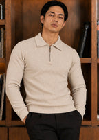 The Ember-Knit Polo-Tan