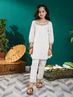 Girls Summer 2Pcs Embroidered Suit VG63-A