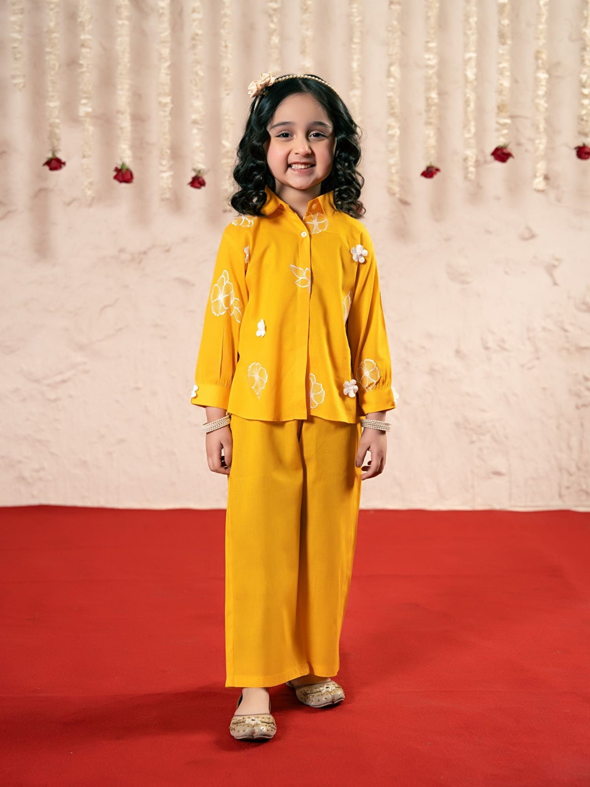 Girls Summer 2Pcs Embroidered Suit VG178-C