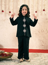 Girls Winter 2Pcs Embroidered Suit VG182-B