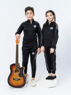 Mock Neck Tracksuit For Boys & Girls, Fleece #VWT012-B