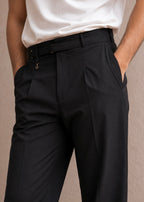 THE MANACO GURKHA PANT-BLACK