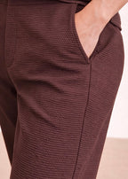THE GLAMER TEXTURE TROUSER-MAROON