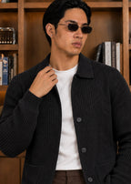 LUXE-WHOOL SHACKET-BLACK