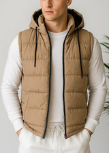 DETACHABLE SKIN-TAN SLEEVELESS JACKET-FT