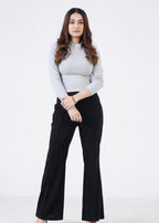 THE RIB FULL-SLEEVES HIGH-NECK-GRAY