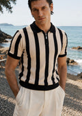 THE CONTOUR-CREST POLO-BLACK