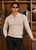 The Aspen-Knit Polo-Tan