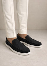 0015 COMFORTABLE SLIP-ON LOAFERS-BLACK