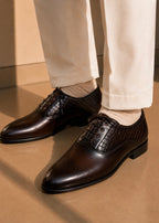 0099 LUXURIOUS BROWN CLASSIC SHOES-FT