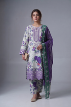 PC-801 Printed Embroidered Stitched 3PC Suit