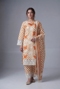 PC- 502 Printed Embroidered Stitched Suit 3PC