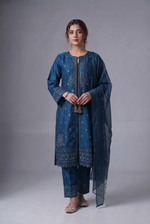 PC-701 Embroidered Stitched Gown Suit 4PC