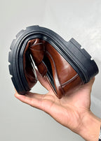 005 IMPORTED SHOES WITH RUBBER SOLE-BROWN
