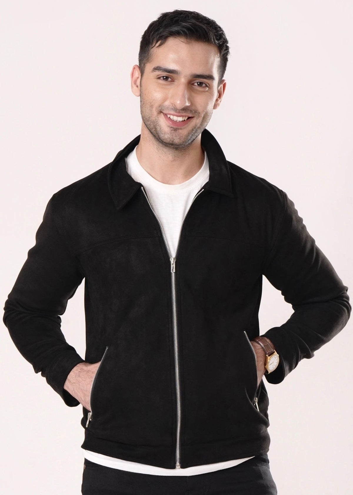 BLACK SUEDE JACKET-FT