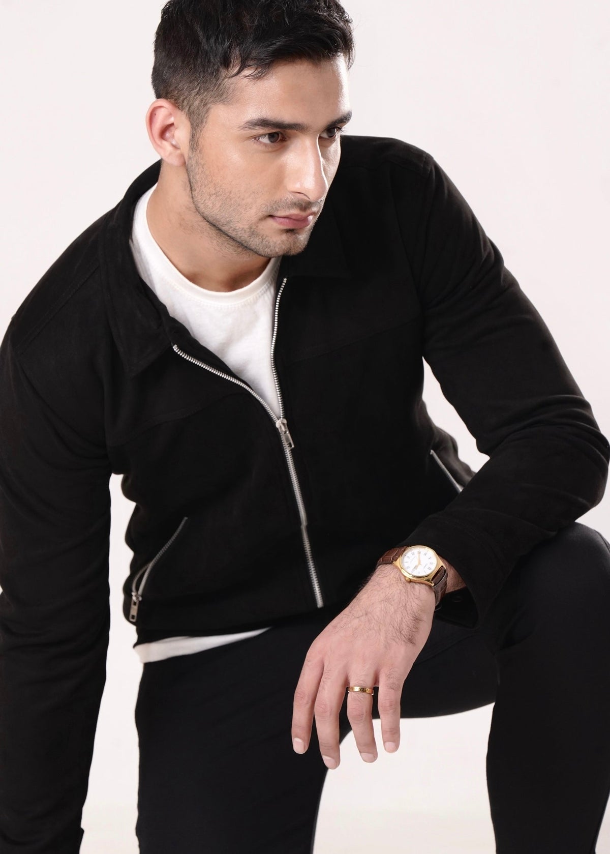 BLACK SUEDE JACKET-FT