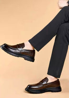 005 IMPORTED SHOES WITH RUBBER SOLE-BROWN