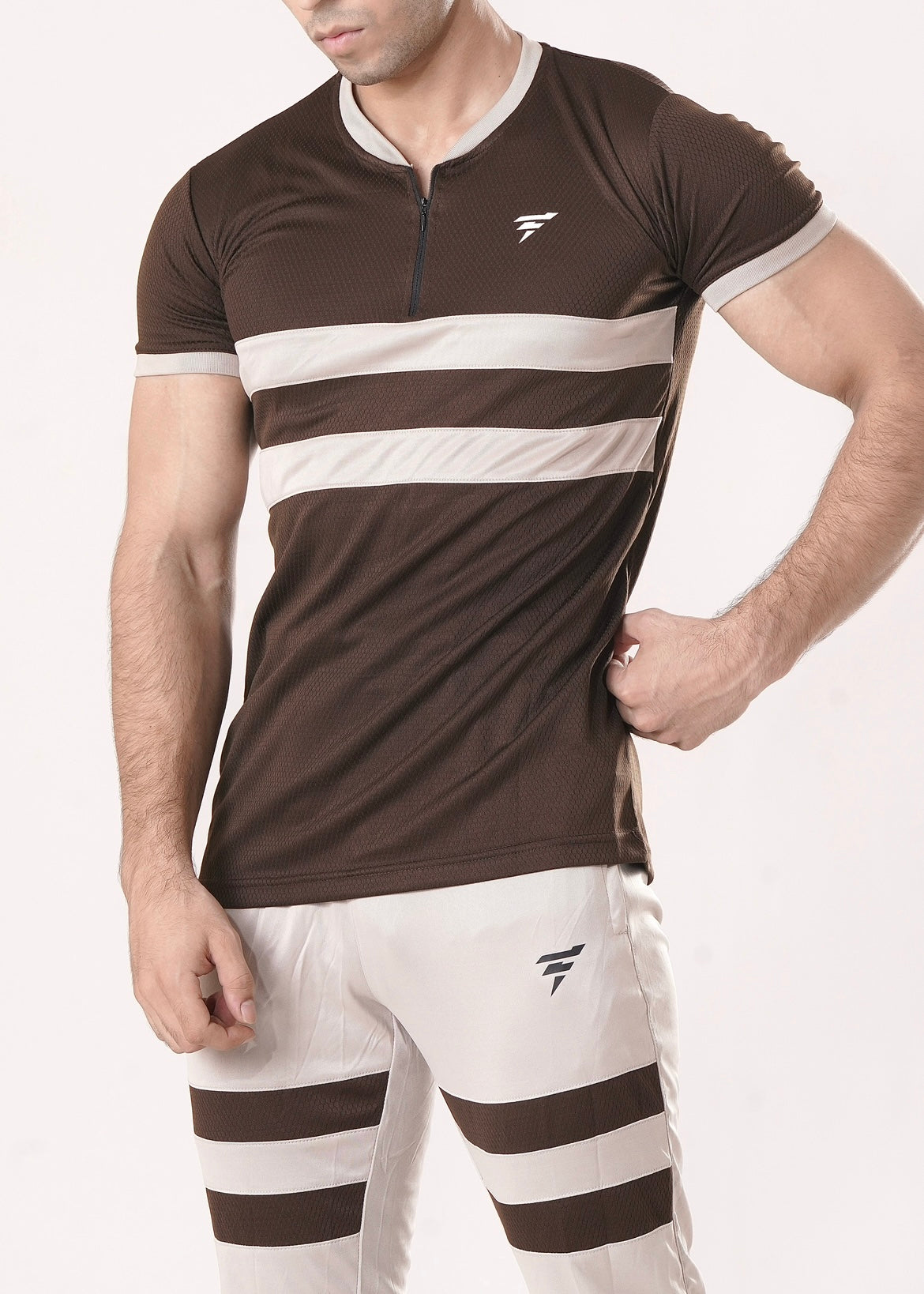 THE ATHLEISURE TRACKSUIT-BROWN