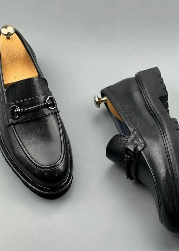 0031 BLACK COMFORT SHOES WITH CUSHIONING-FT