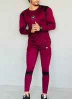 DARK MAROON MODERN TOUCHES TRACKSUIT