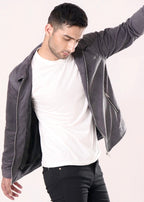 GRAY SUEDE JACKET-FT