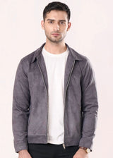GRAY SUEDE JACKET-FT