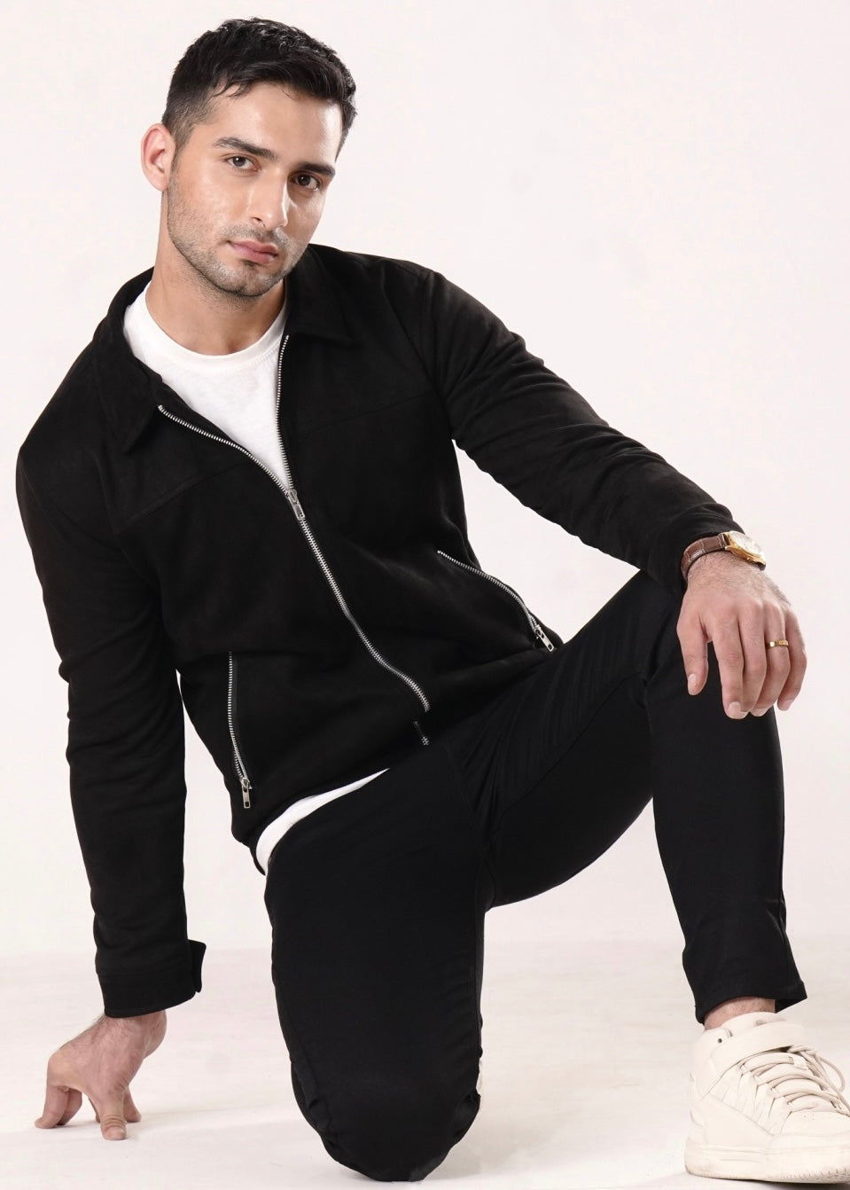 BLACK SUEDE JACKET-FT