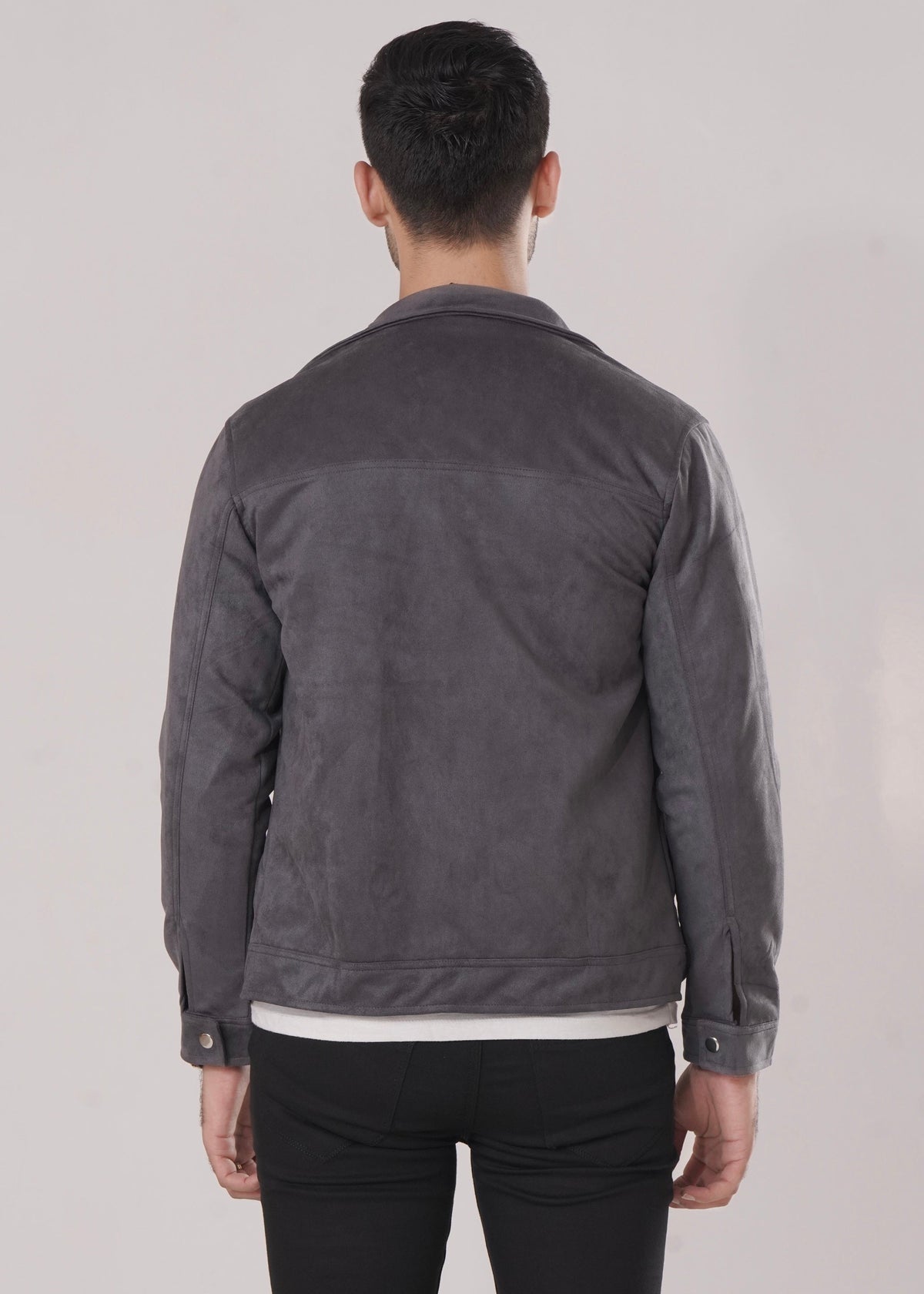 GRAY SUEDE JACKET-FT