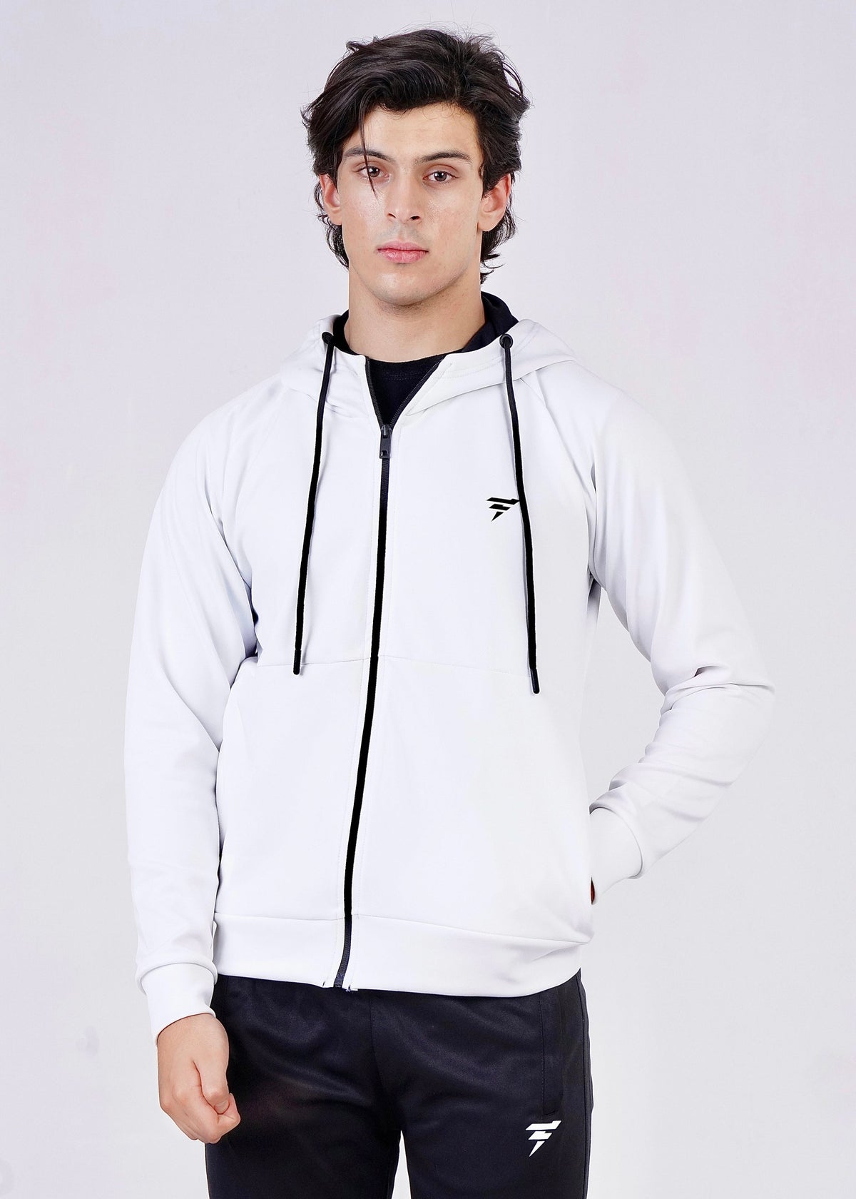 THE SCUBA 4 STRETCHED HOODIE-WHITE