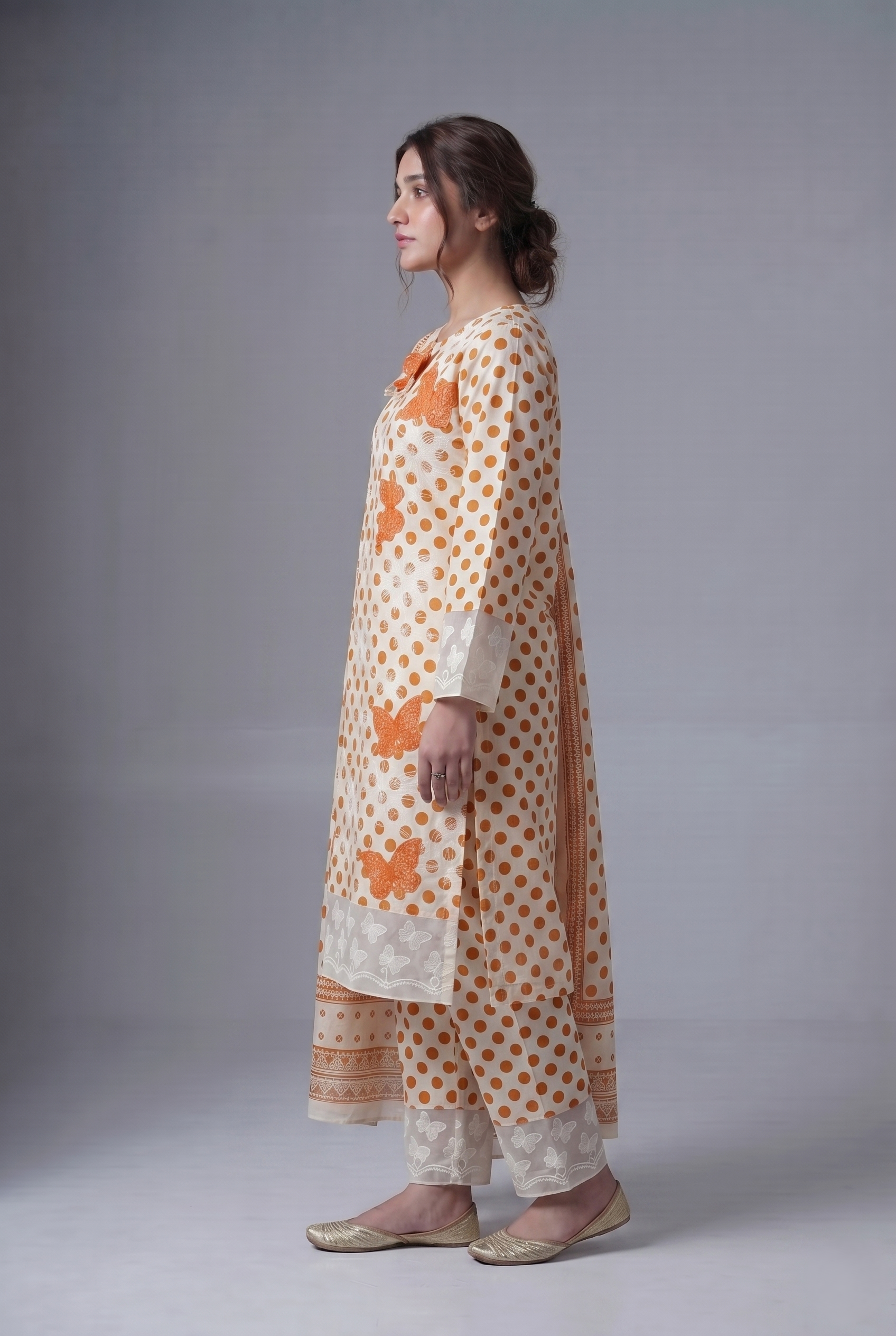 PC- 502 Printed Embroidered Stitched Suit 3PC
