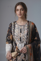 PC-151 Printed Embroidered Stitched Suit 3PC