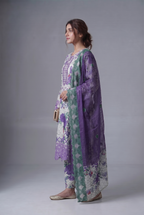 PC-801 Printed Embroidered Stitched 3PC Suit