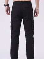 Men Cargo Trousers - Black