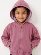 Pink Aura Acid Wash Cotton Hoodie