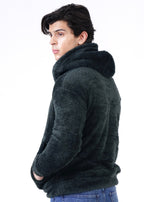 GRAY FUR HOODIE-FT