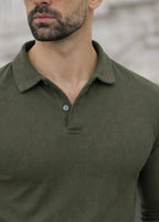OLIVE-GREEN TEXTURED SHIRT-FT